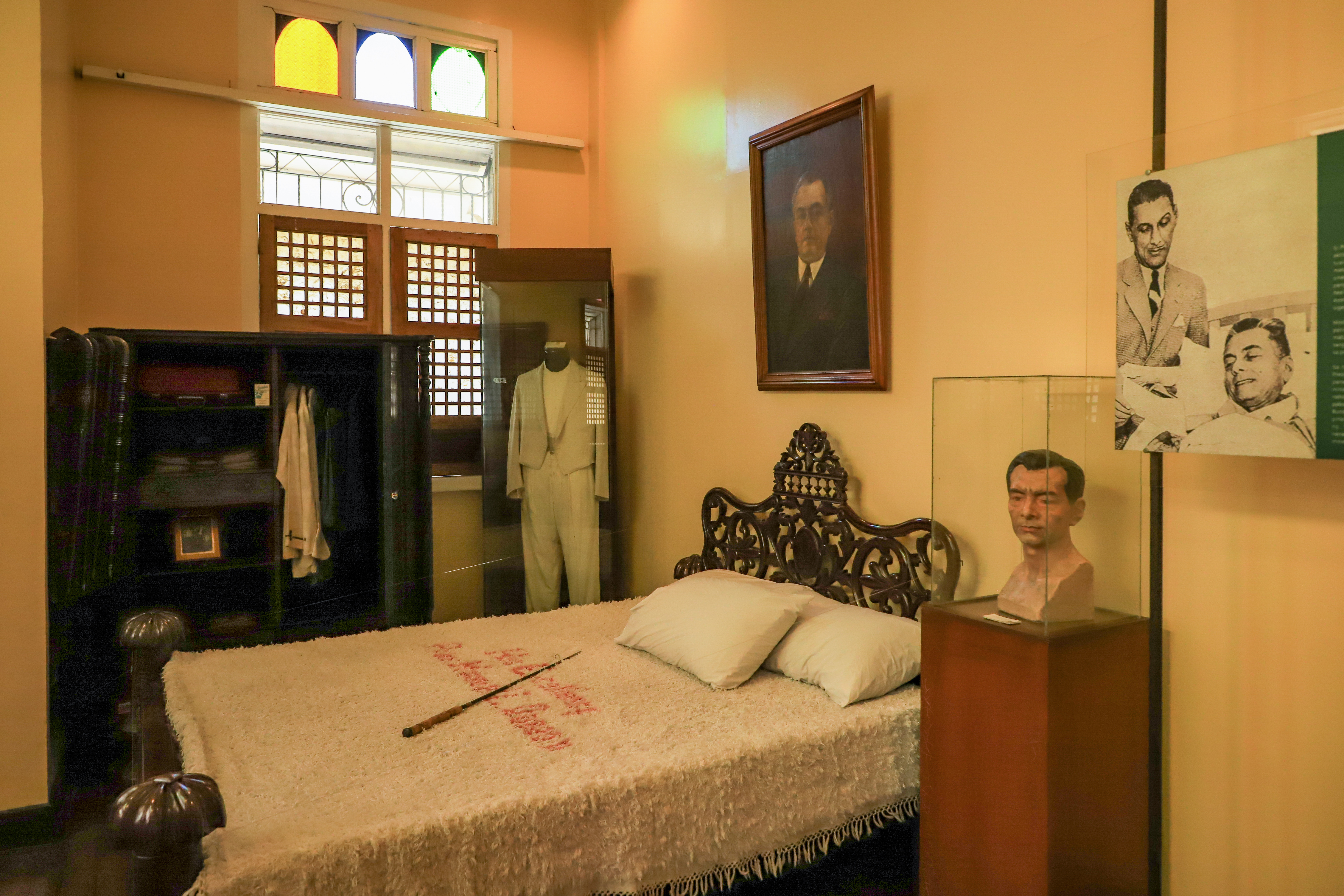 Historical display inside the Quezon Heritage House